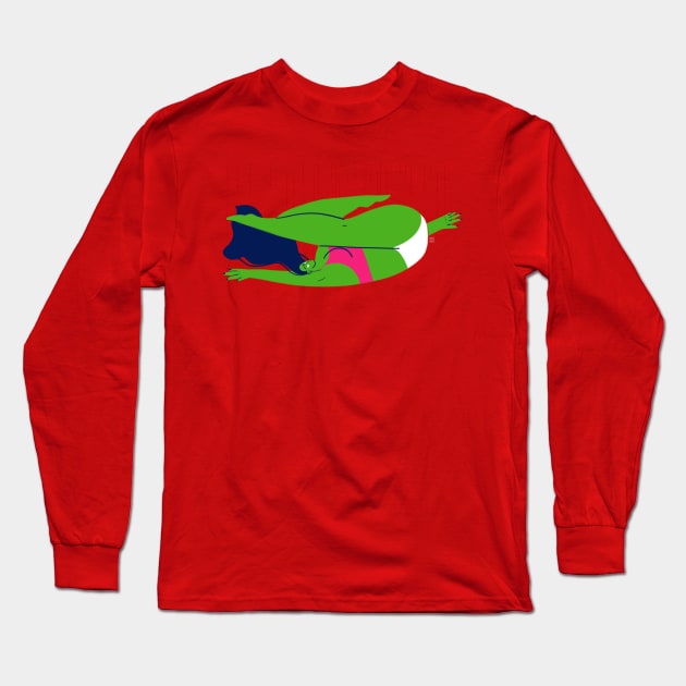 Falling Long Sleeve T-Shirt by naydui